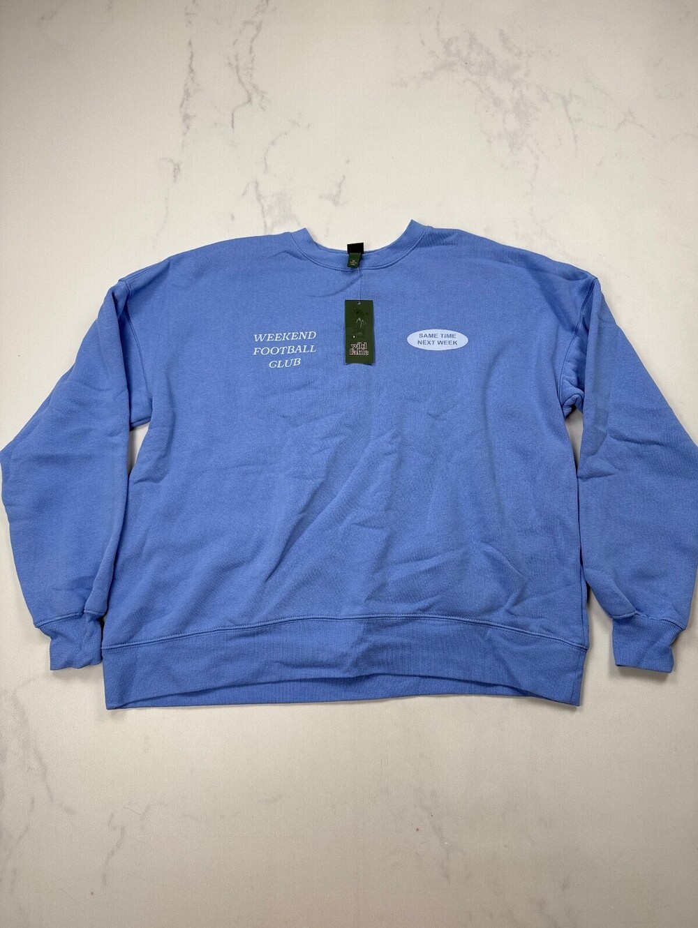 Wild Fable Weekend Sweatshirt Light Blue Modern Streetwear - Womens XS